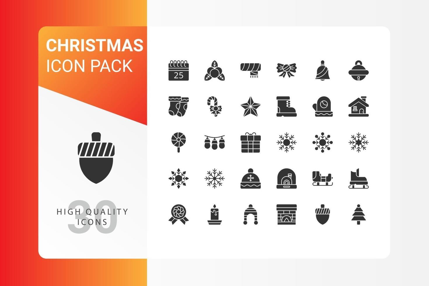 Christmas icon pack for your web site design, logo, app, UI vector