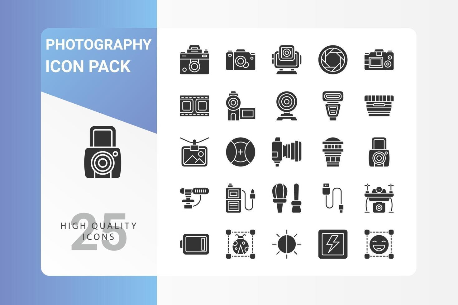 Photography icon pack for your web site design, logo, app, UI vector