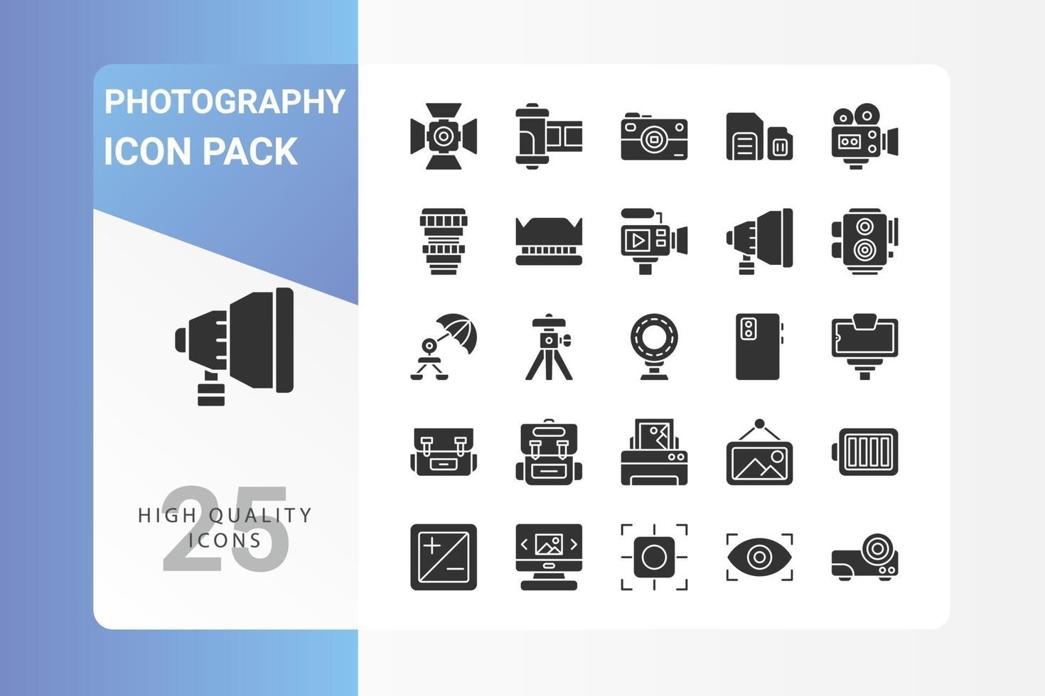 Photography icon pack for your web site design, logo, app, UI vector