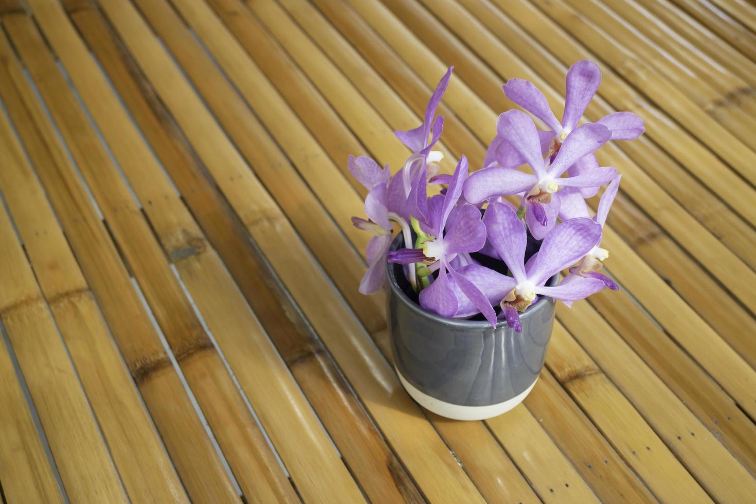 Purple flower arrangement photo