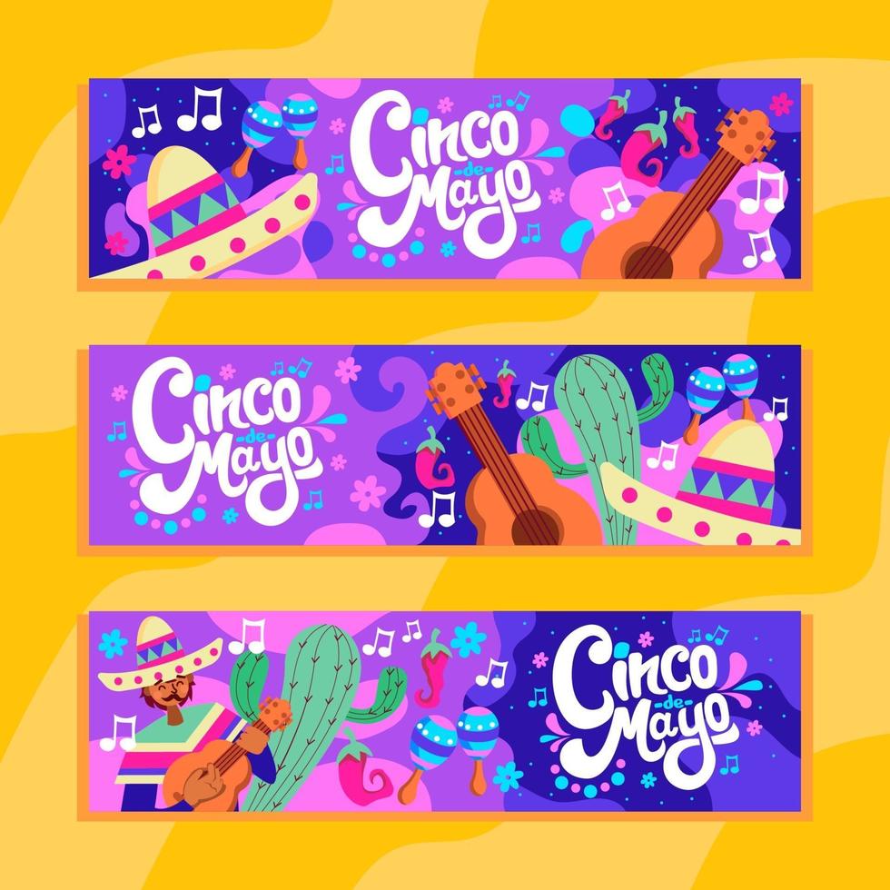 Colorful of Cinco de Mayo vector