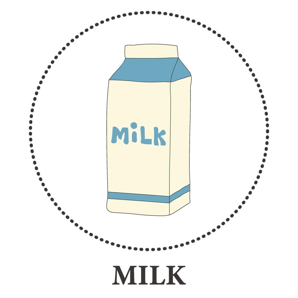 Cartón de leche realista sobre fondo blanco - vector
