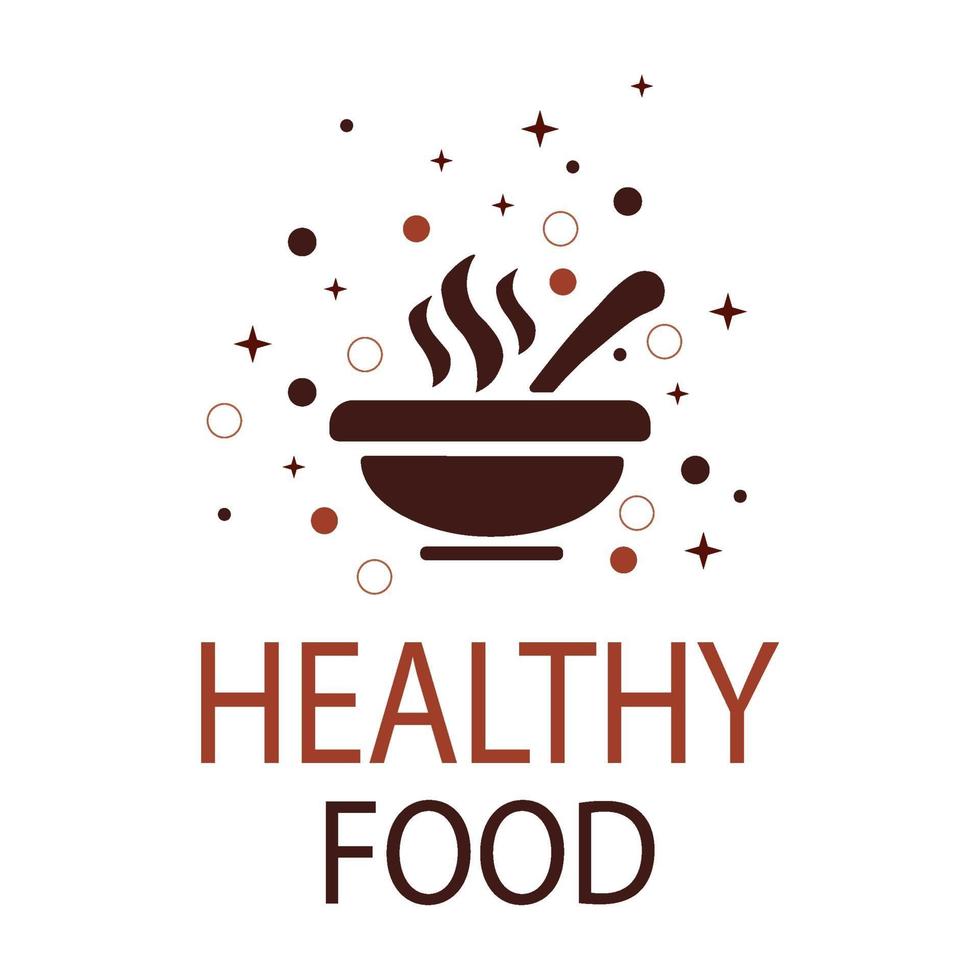 Abstract logo of healthy food on a white background - Vector