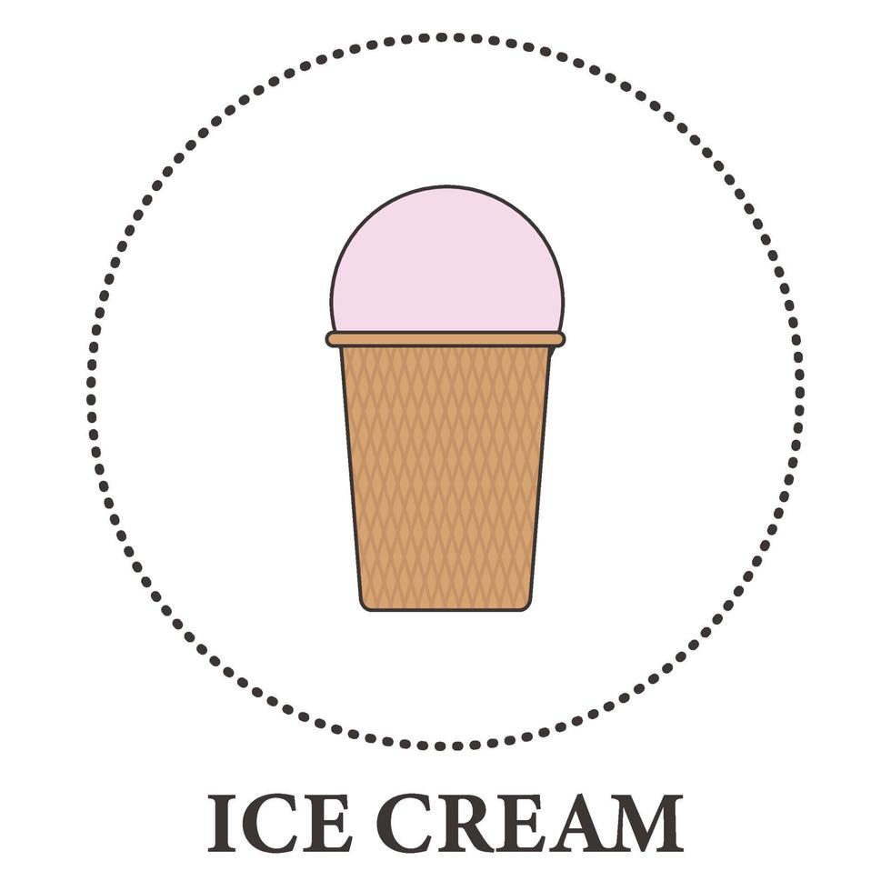 Realistic ice cream in a cup on a white background - Vector
