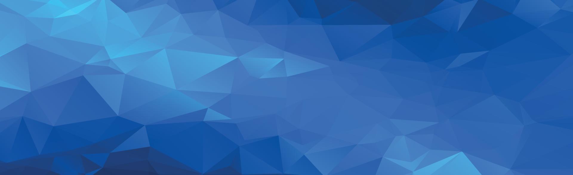 Abstract panoramic background with blue triangles - Vector