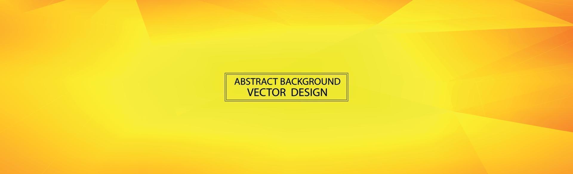 Yellow - Orange Panoramic Background with Triangles - Vector