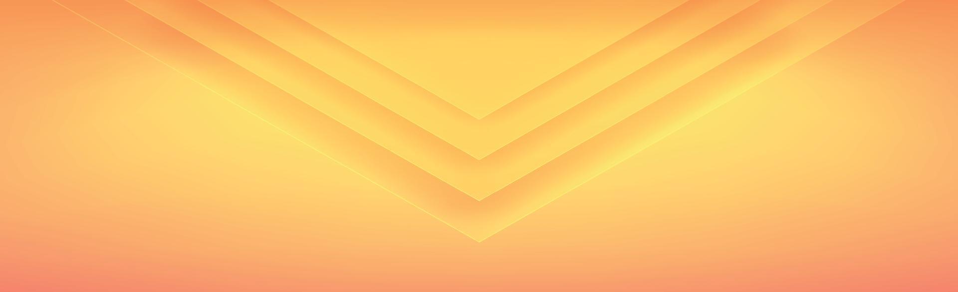 Yellow - Orange Panoramic Background with Triangles - Vector