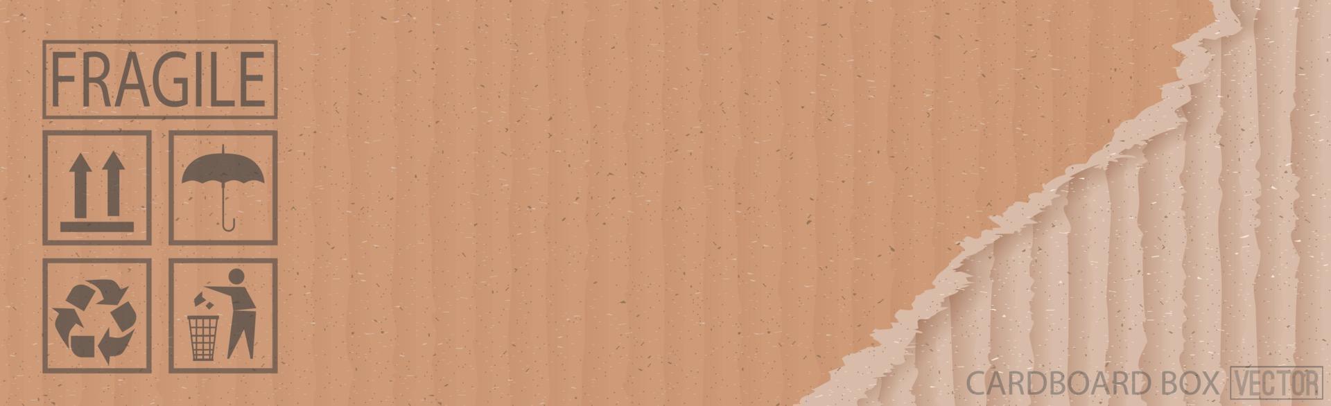 Realistic texture of natural yellow - gray cardboard vector