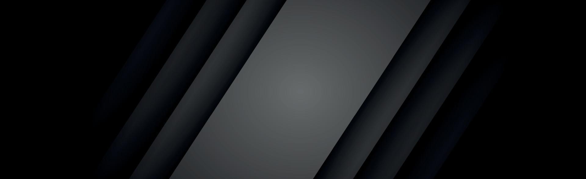Black background with glow and shadow - Panorama vector