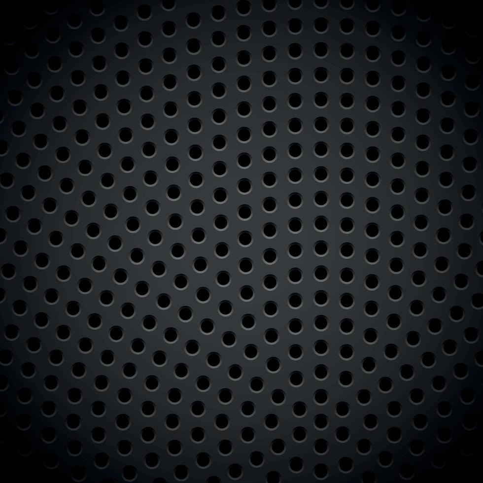 Material perforated metal dark background texture - Vector
