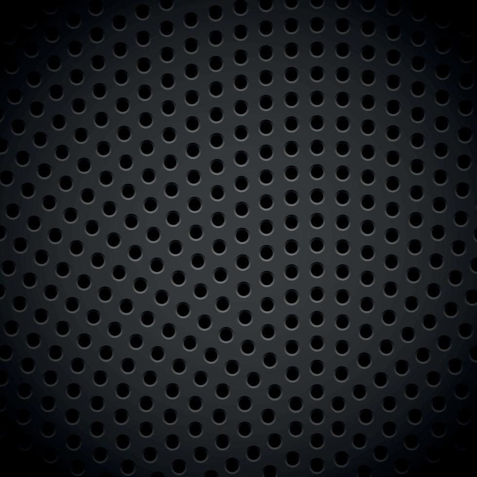 Material perforated metal dark background texture - Vector