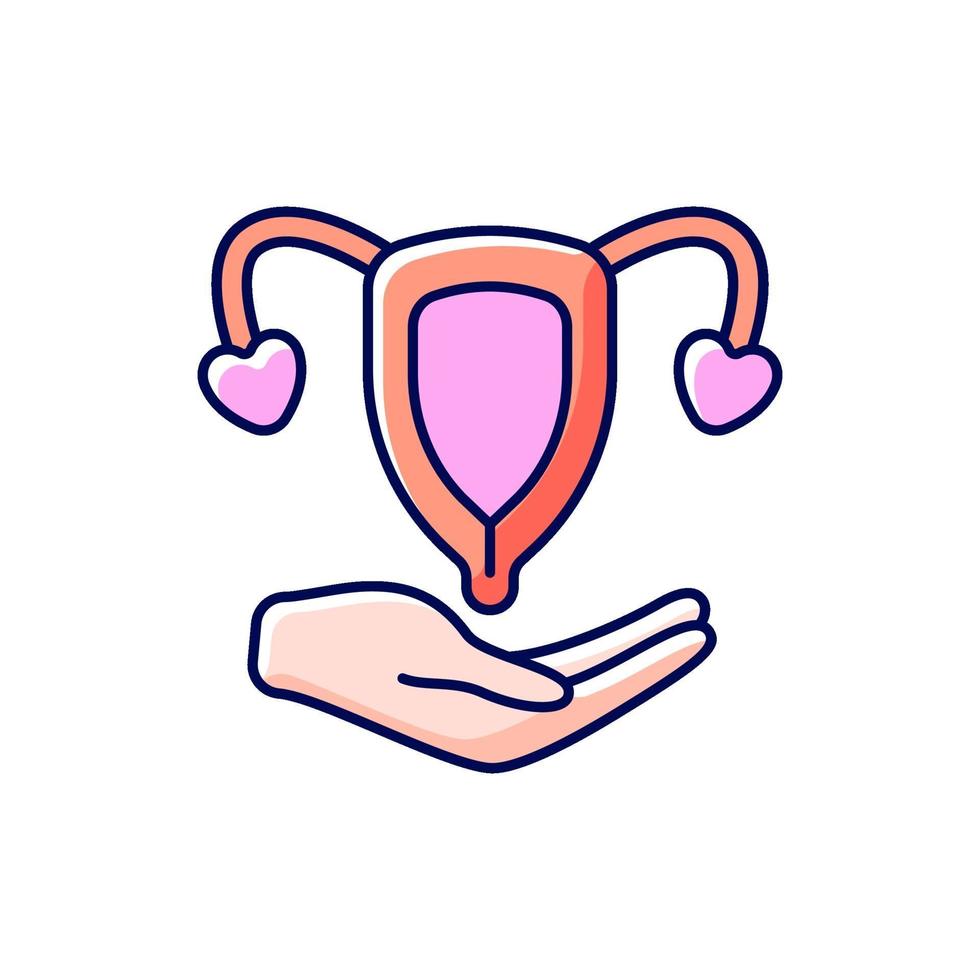 icono de color rgb de derechos sexuales y reproductivos vector