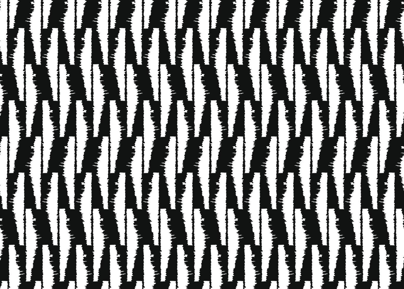Dibujado a mano, patrón de formas sin costuras de color negro, blanco vector