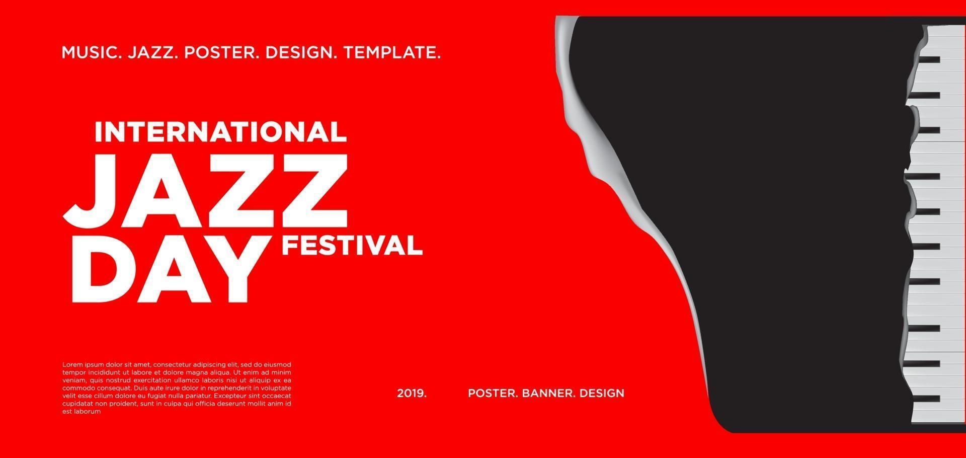 vector colorido diseño de banner del día internacional del jazz