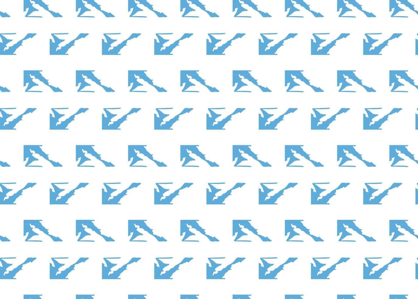 Hand drawn, blue, white shapes seamless pattern vector