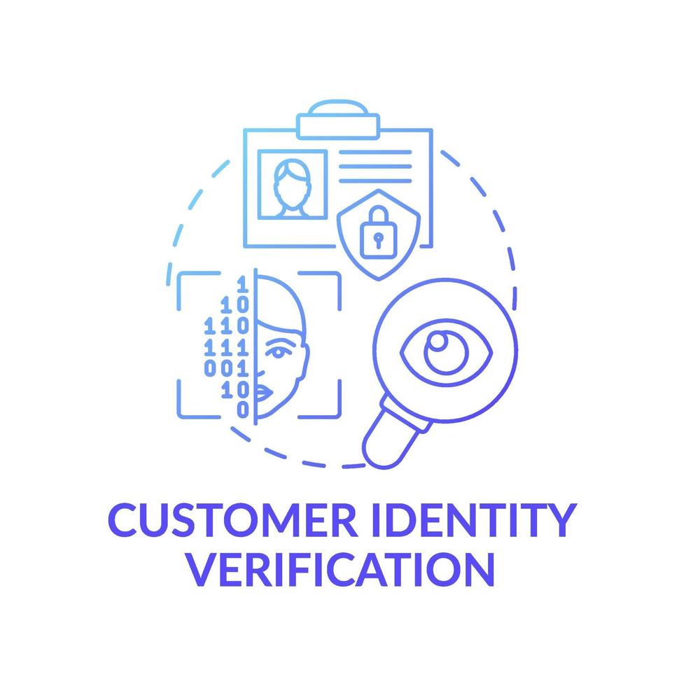Customer identity verification concept icon vector