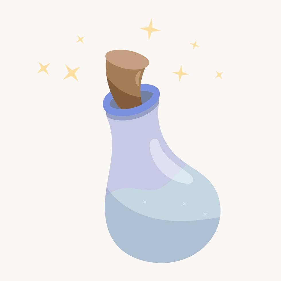 Jar with potion on a white background vector