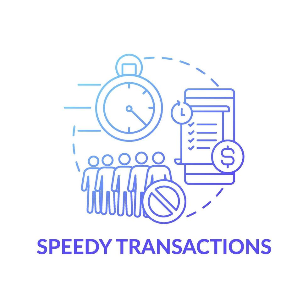 Speedy transactions concept icon vector