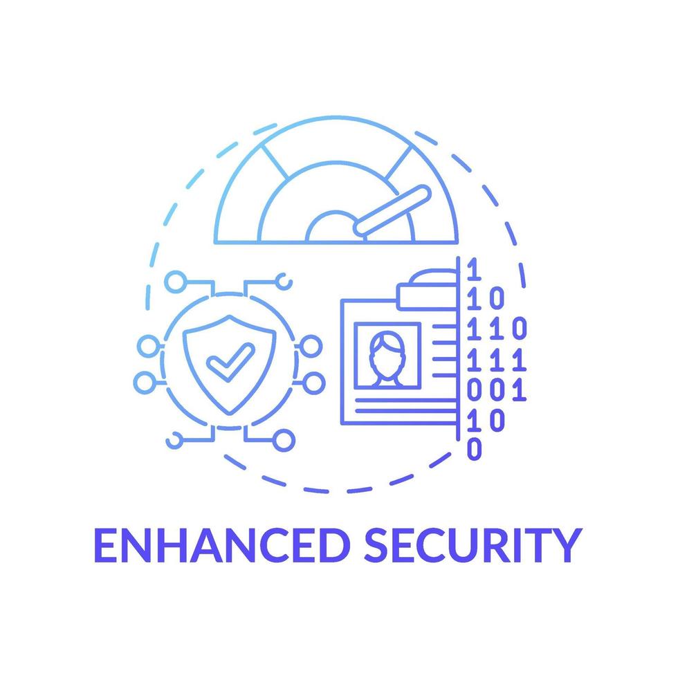 Enhanced security concept icon vector