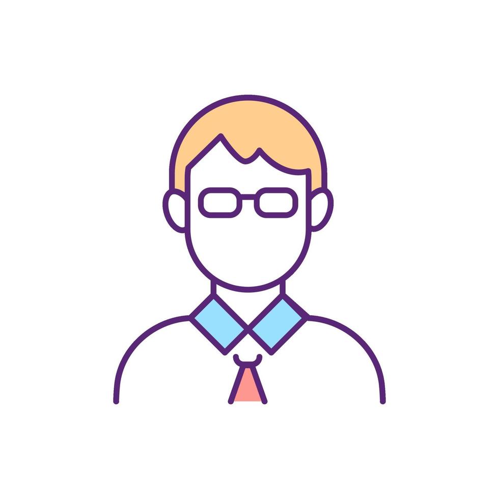 Man avatar RGB color icon vector