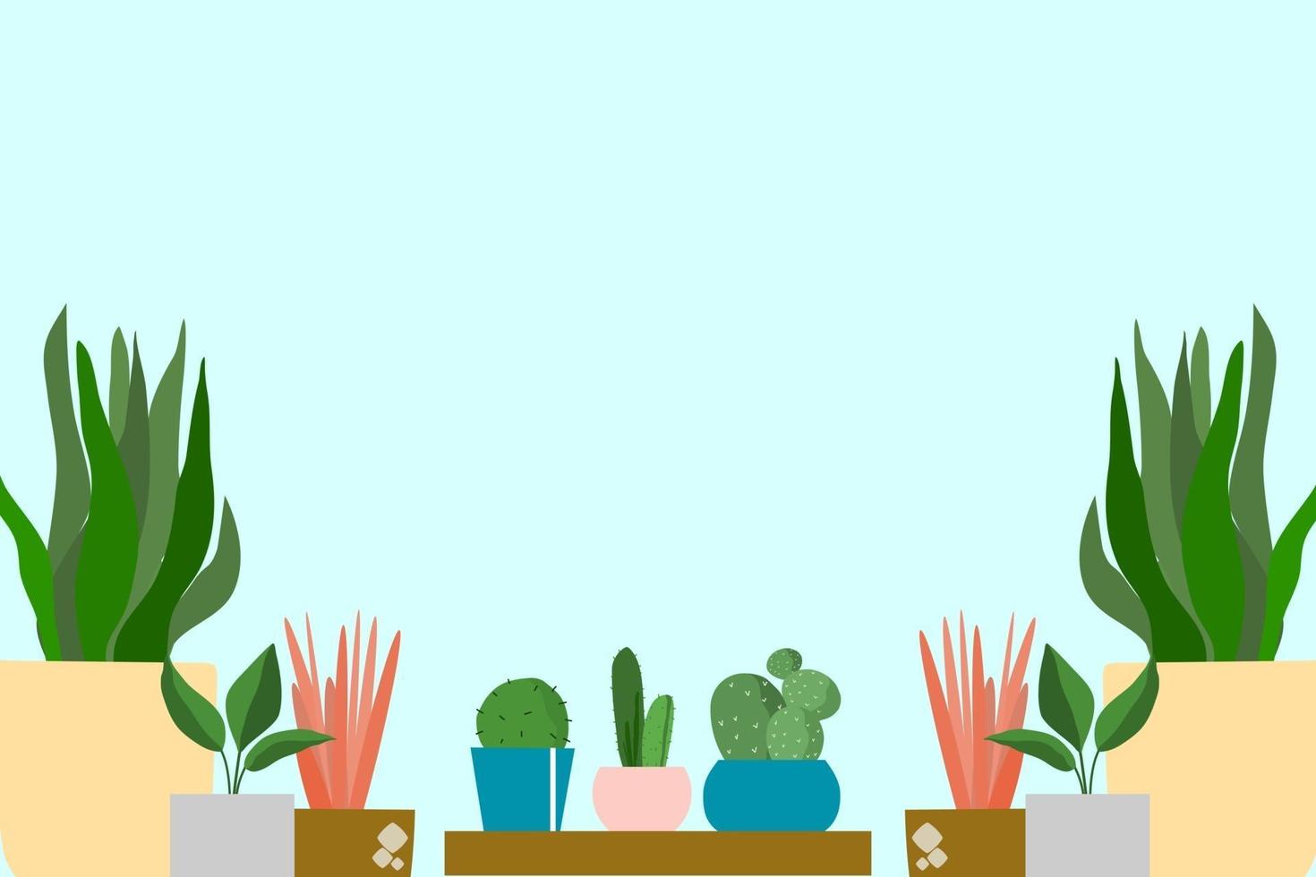 vector de fondo de plantas decorativas