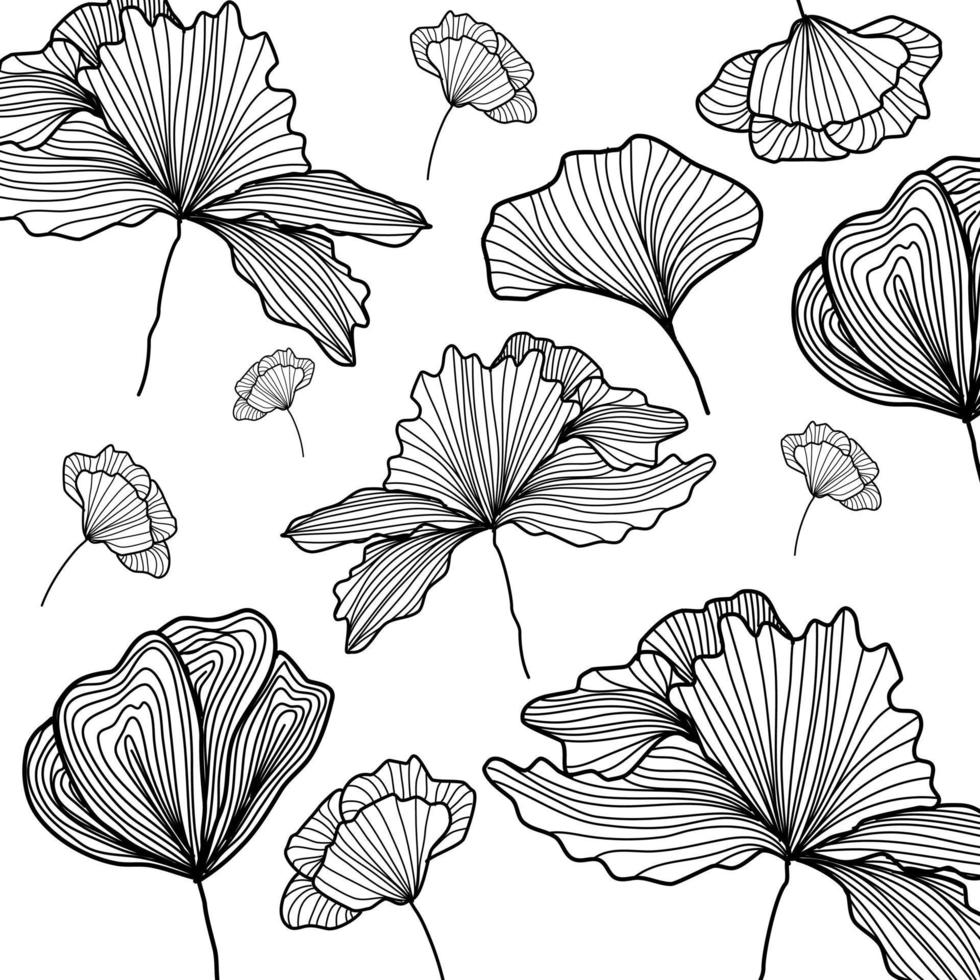 Line Art Pattern Vector Illustration