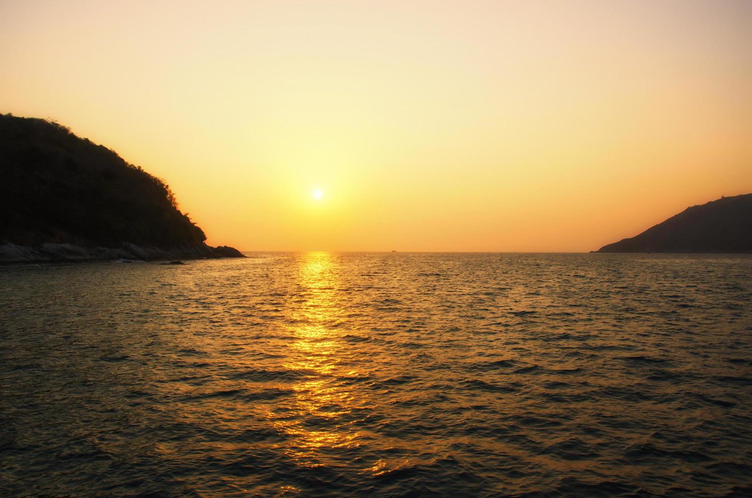 Sunset on the sea photo