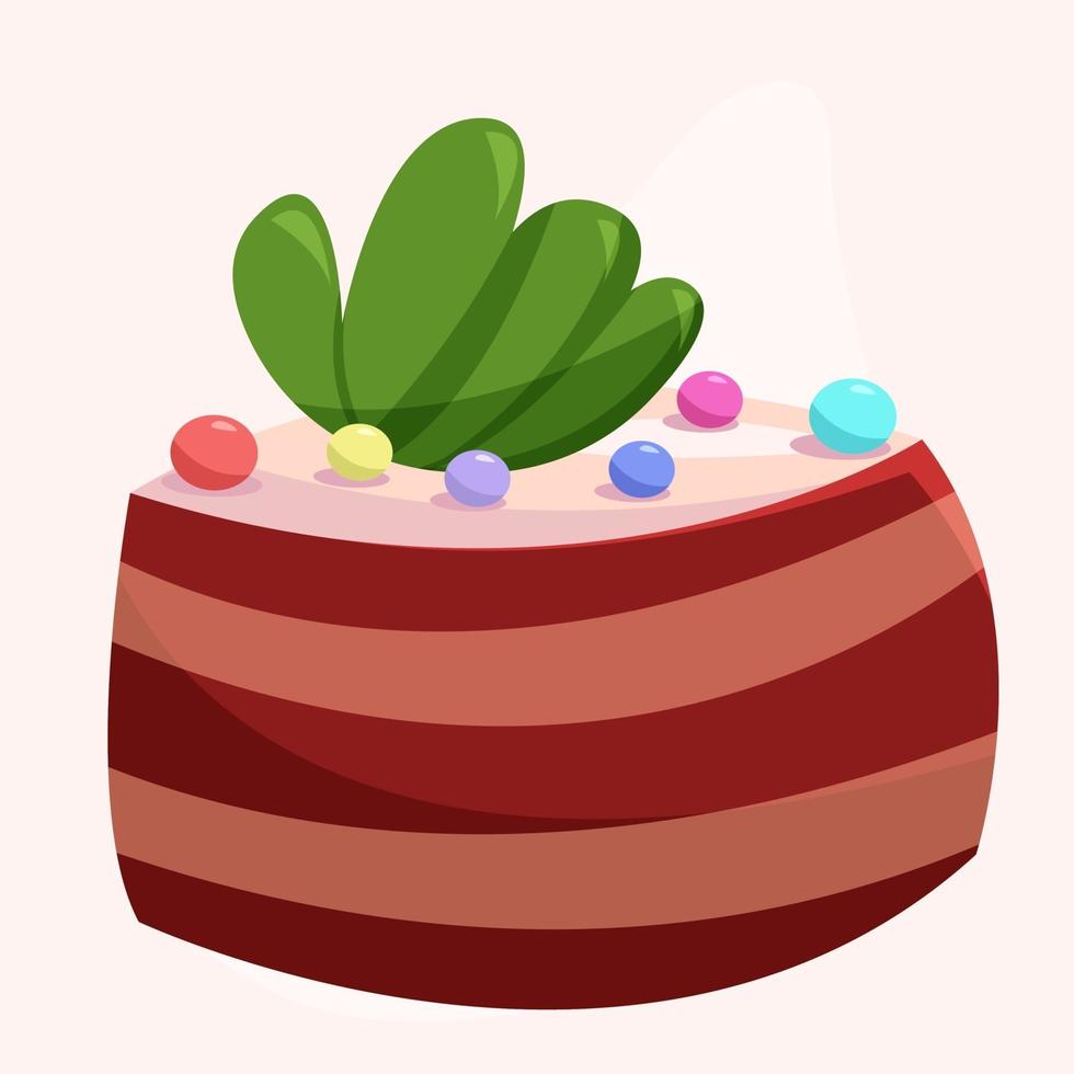 Decorated cake. Cake for the holiday vector