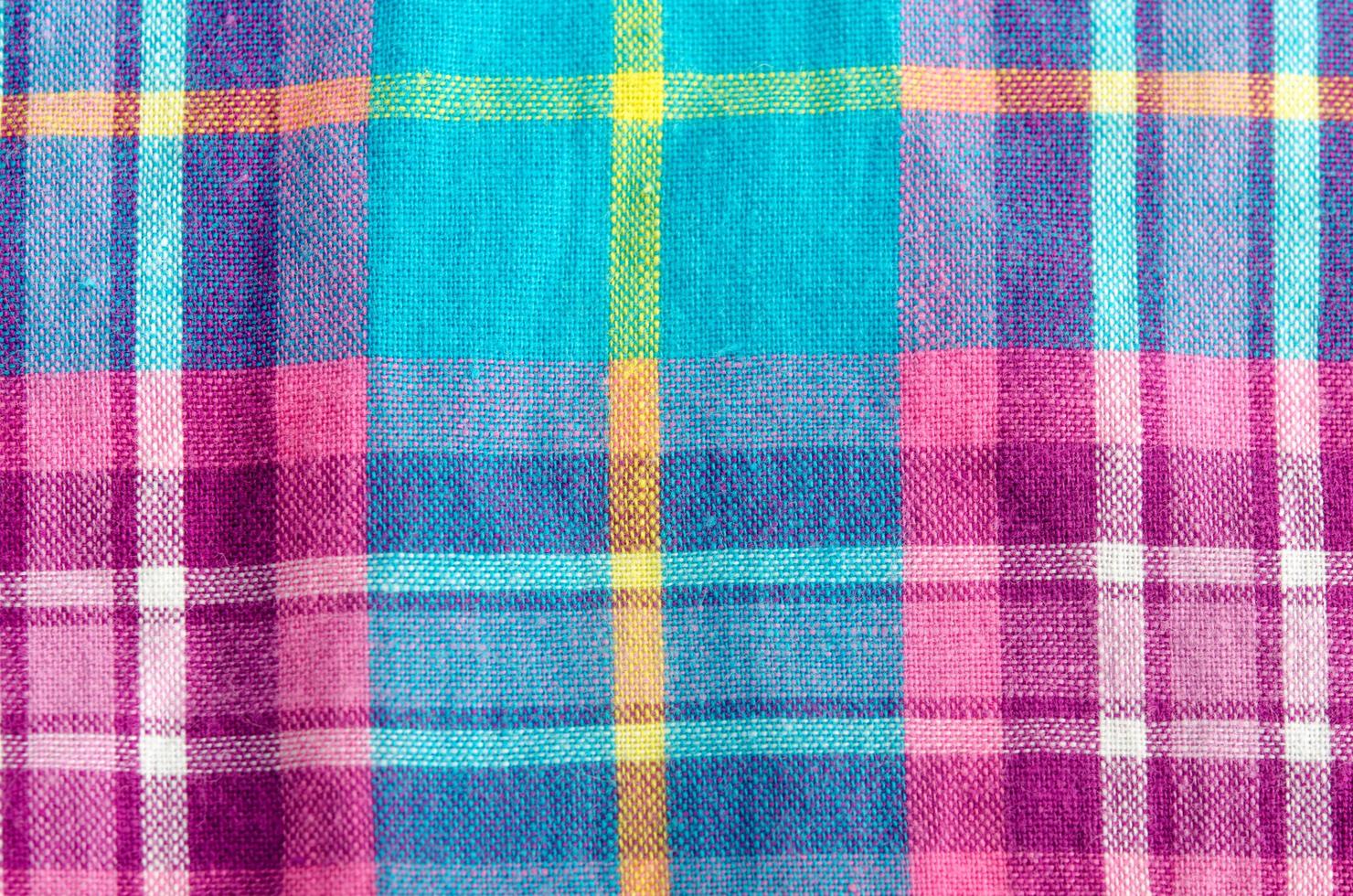 Colorful checkered cloth photo