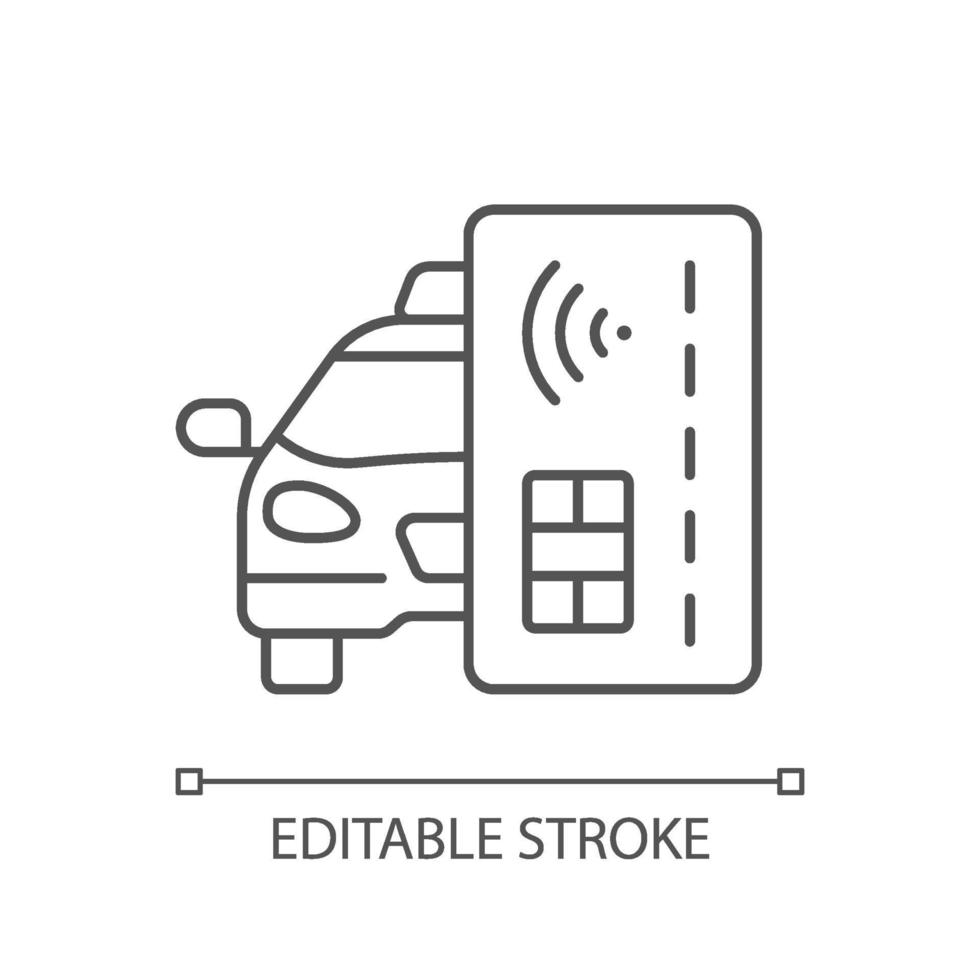 Contactless payment linear icon vector