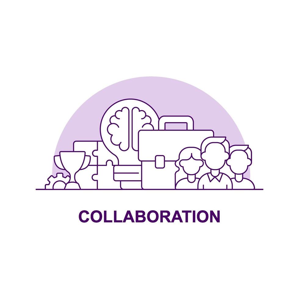 Collaboration creative UI concept icon vector