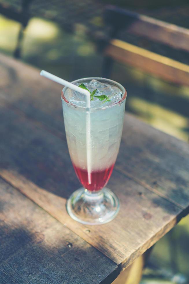 Italian soda in a glass photo