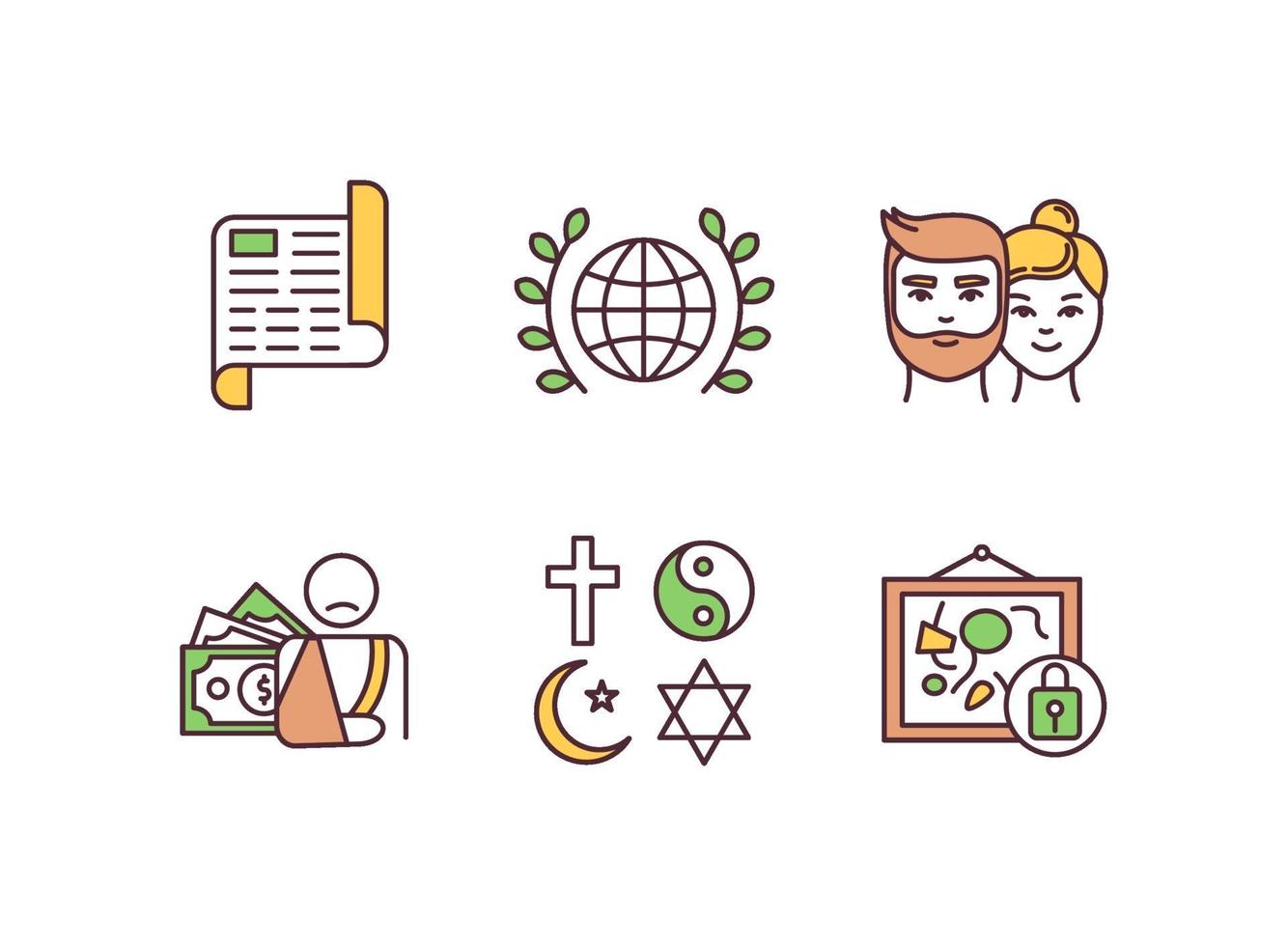 Conjunto De Iconos De Colores Rgb De Derechos Civiles Y Politicos Vector En Vecteezy Conjunto De Iconos De Colores Rgb De Derechos Civiles Y Politicos Vector En Vecteezy