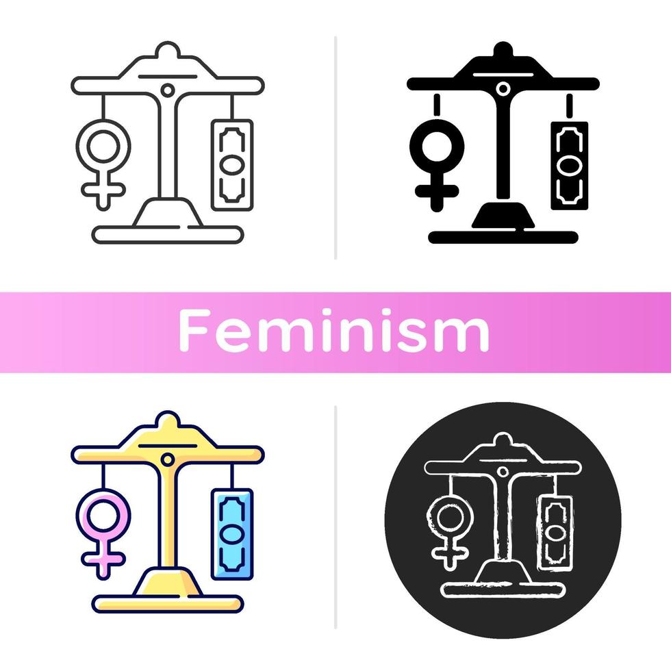 Equal pay icon vector