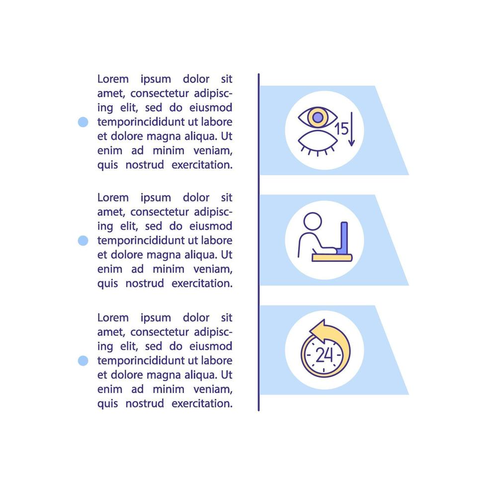 Causes of digital eyes strain concept icon with text vector