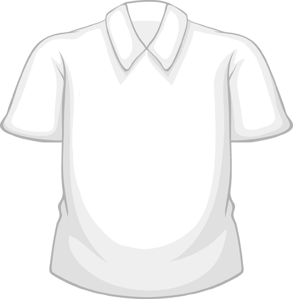 Camisa blanca en blanco aislado sobre fondo blanco. vector