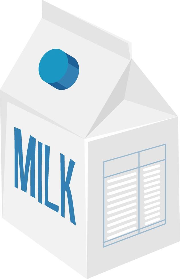 Milk package isolated on white background vector