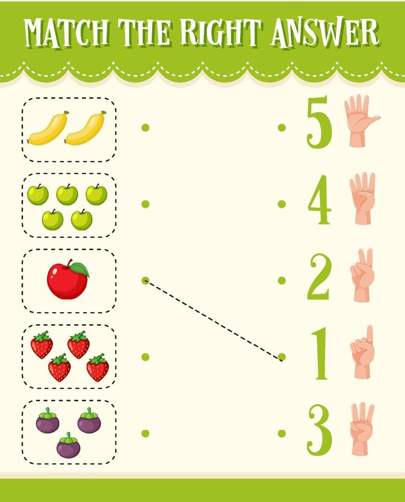 Math count number worksheet vector