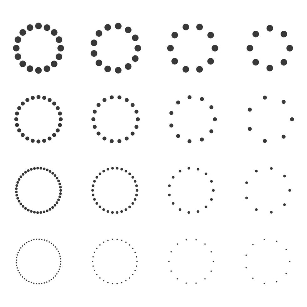 Circle Halftone Effect Set vector