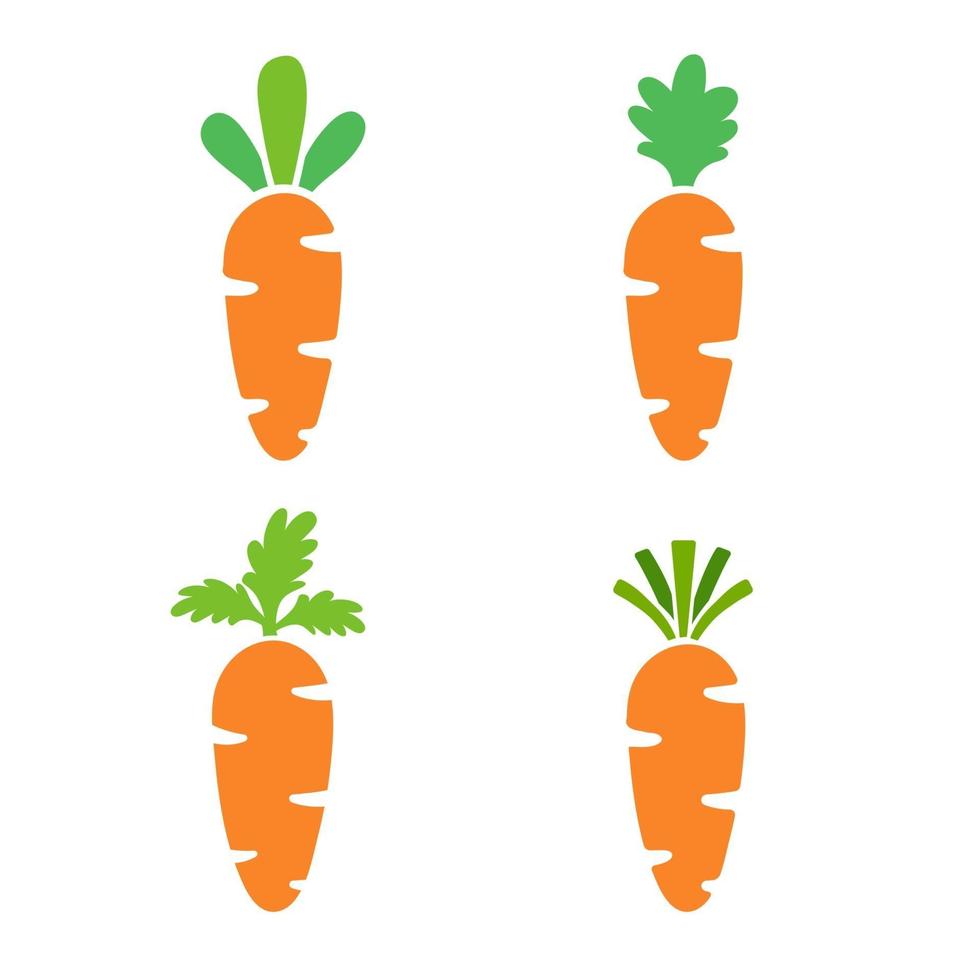 Carrot icon set vector