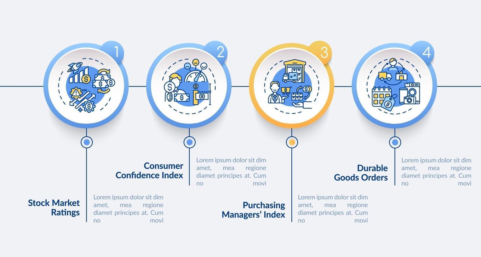 Purchasing index of managers vector infographic template