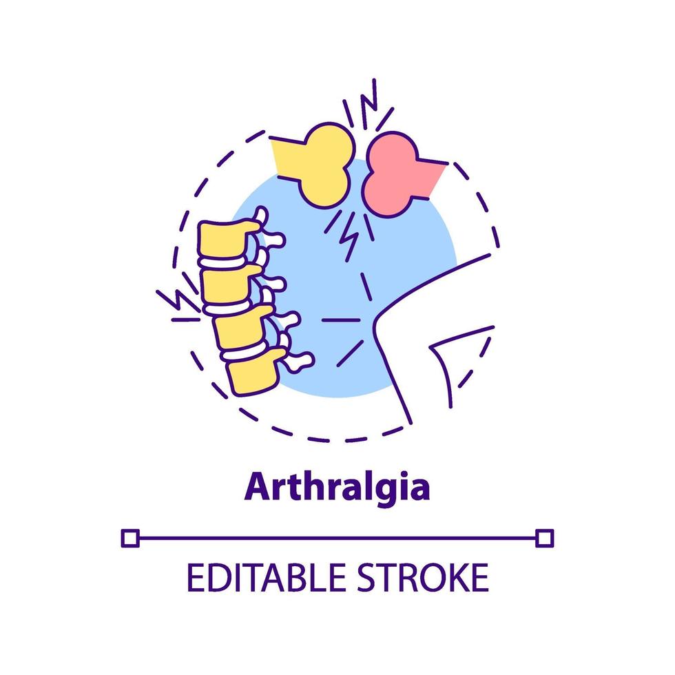 Arthralgia concept icon vector