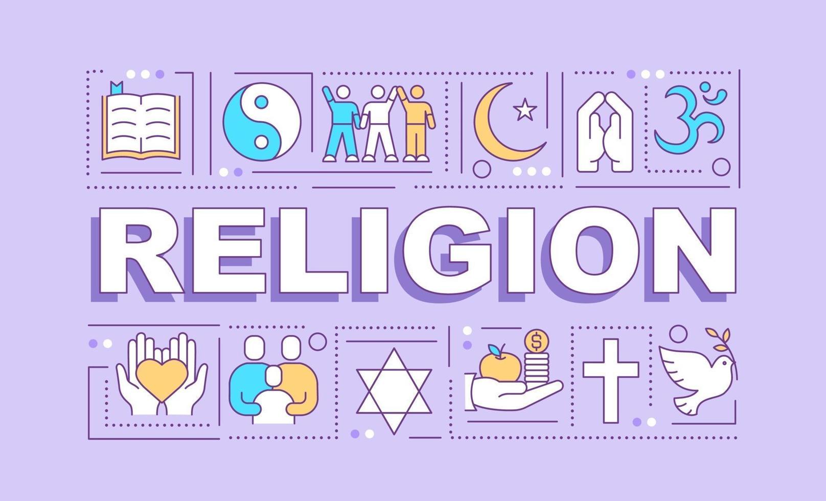 Religion word concepts banner vector