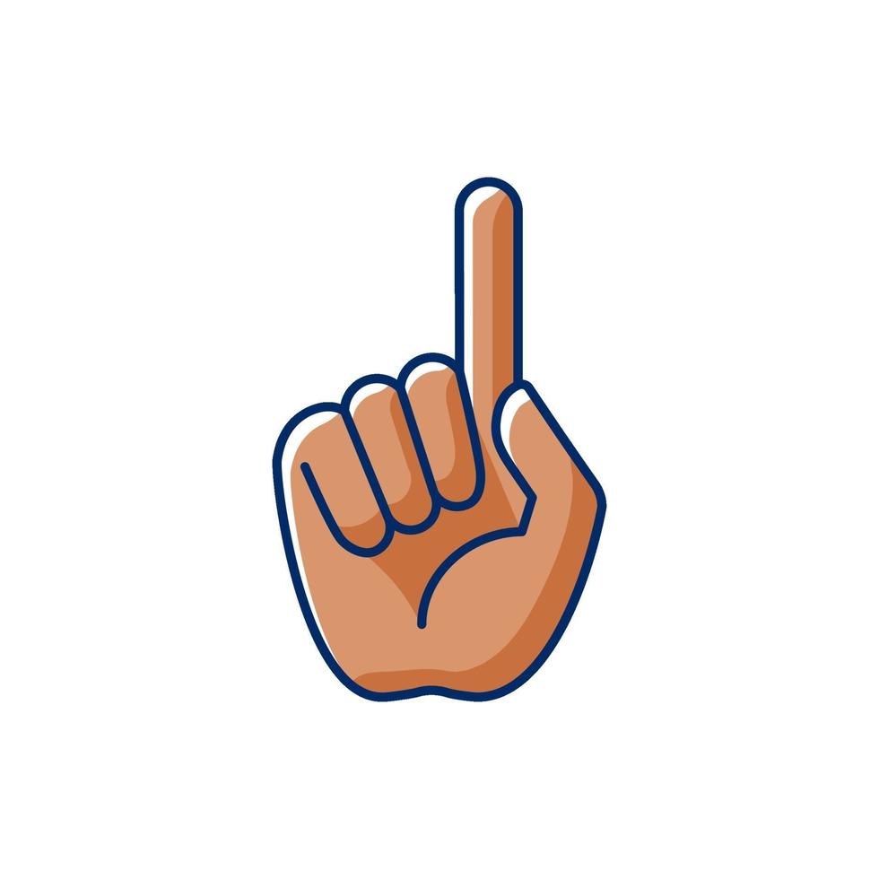 One finger pointing RGB color icon vector