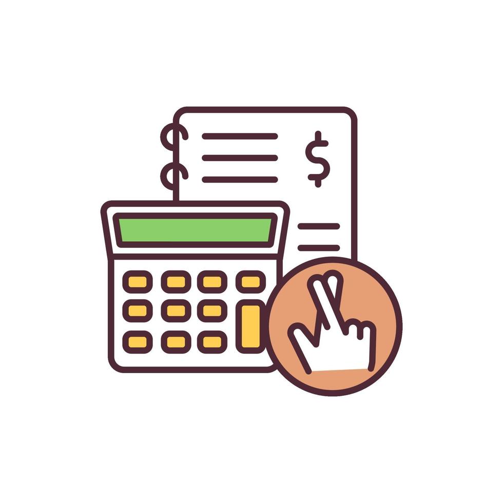 Corporate fraud RGB color icon vector