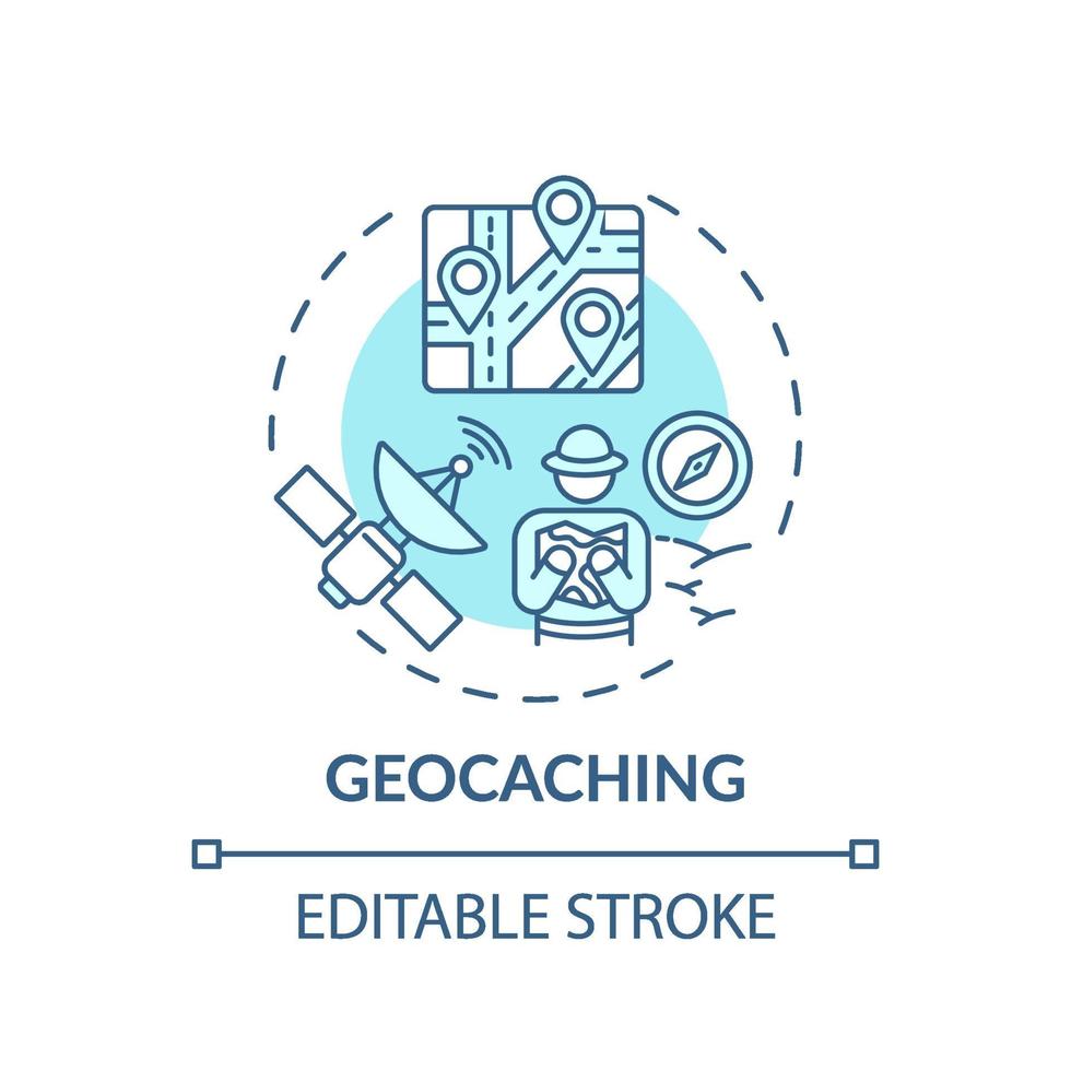 Geocaching concept icon vector