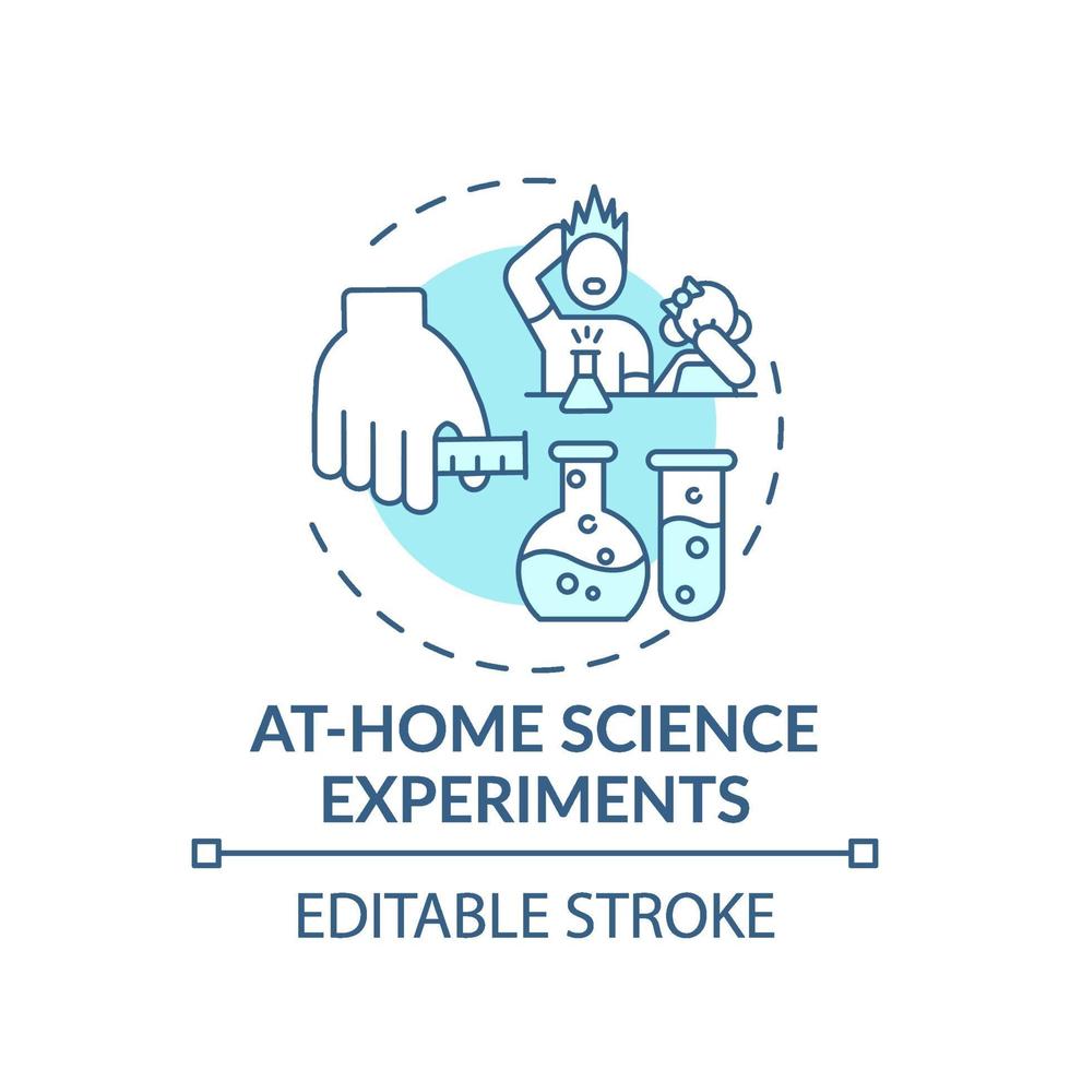 At home science experiments concept icon vector