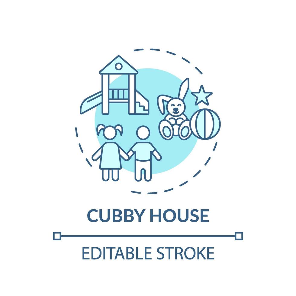 Cubby house concept icon vector
