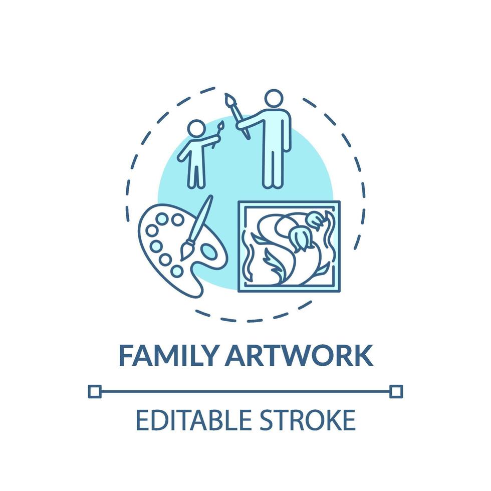 Family artwork concept icon vector