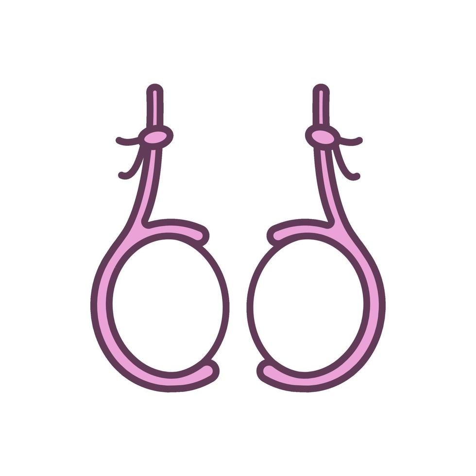 Testicles RGB color icon vector